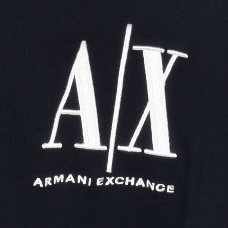 Alternative Image for ProductArmani Exchange Crew Neck Logo T Shirt Navy3